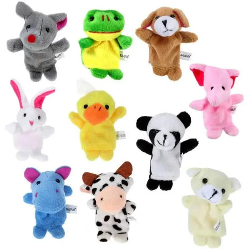 10-Piece Set: Cute Finger Puppets Baby Mini Plush Toys