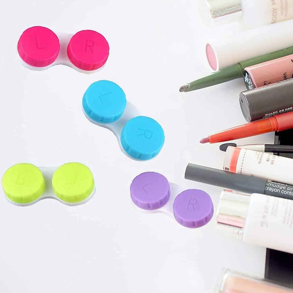 12-Pack: Colourful Contact Lens Case Box Holder