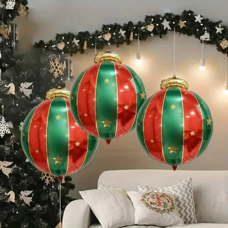 15-Pieces: Giant Shatterproof Christmas Hanging Ball Decorations