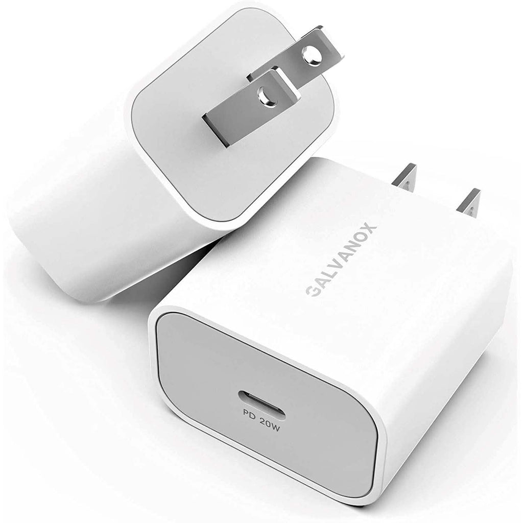 2-Pack: 20W USB-C Wall Charger Plug - Designed for Fast Charging