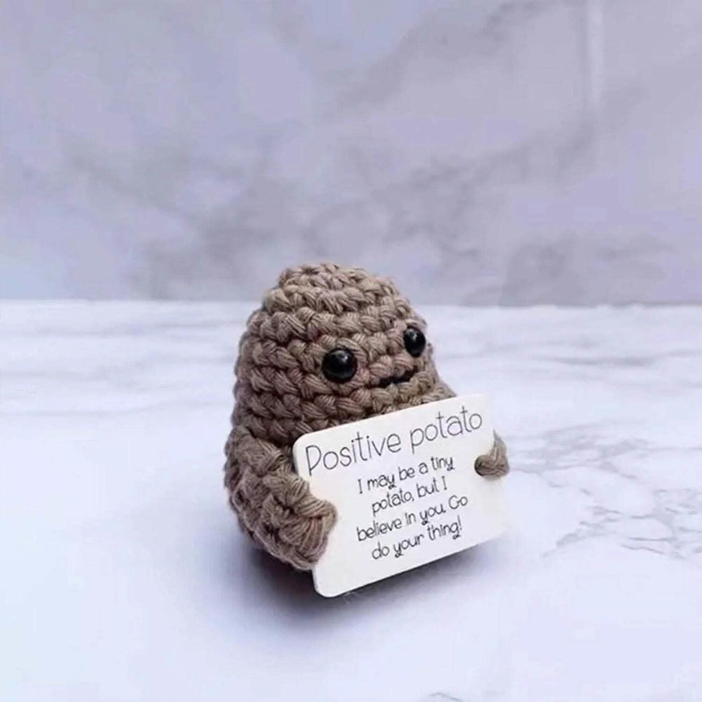 2-Pack: Funny Positive Potato Cute Wool Knitting Doll