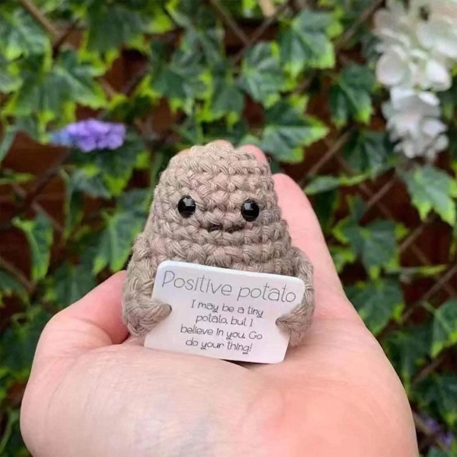 2-Pack: Funny Positive Potato Cute Wool Knitting Doll