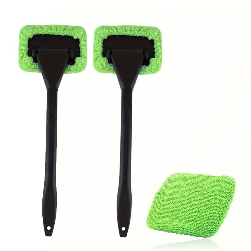 2-Pack: Long Handle Car Window Windshield Cleaner Brush Kit