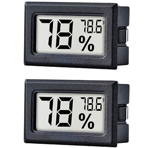 2-Pack: Mini Digital Hygrometer Gauge Indoor Thermometer