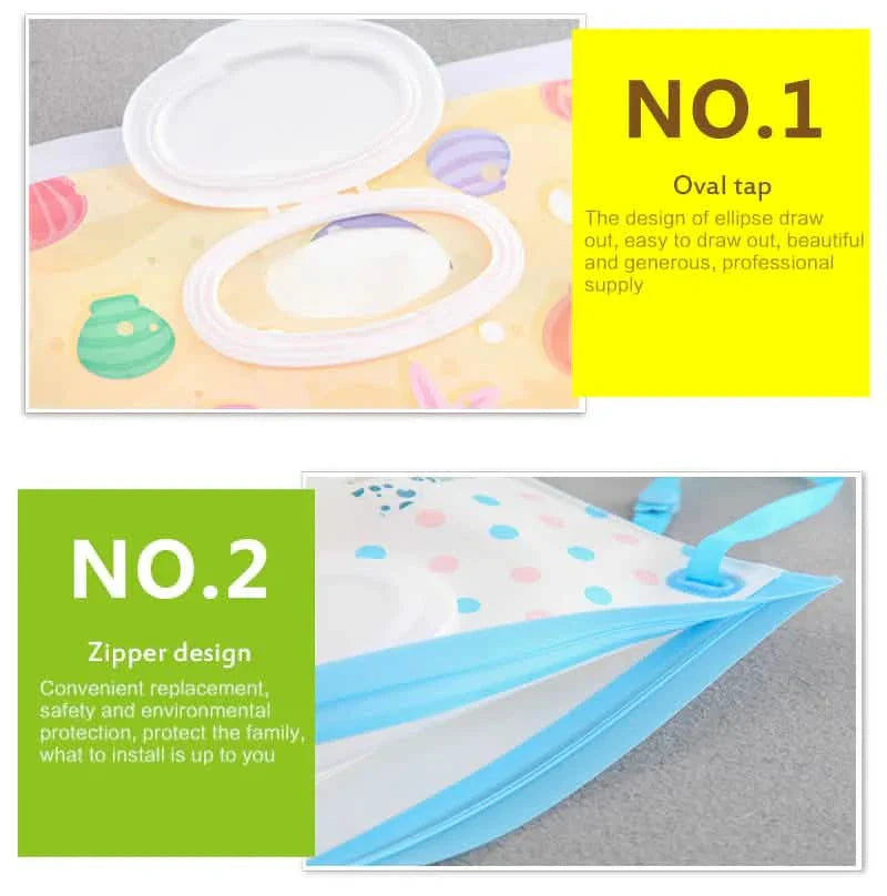 2-Pack: Reusable Wet Wipe Pouch