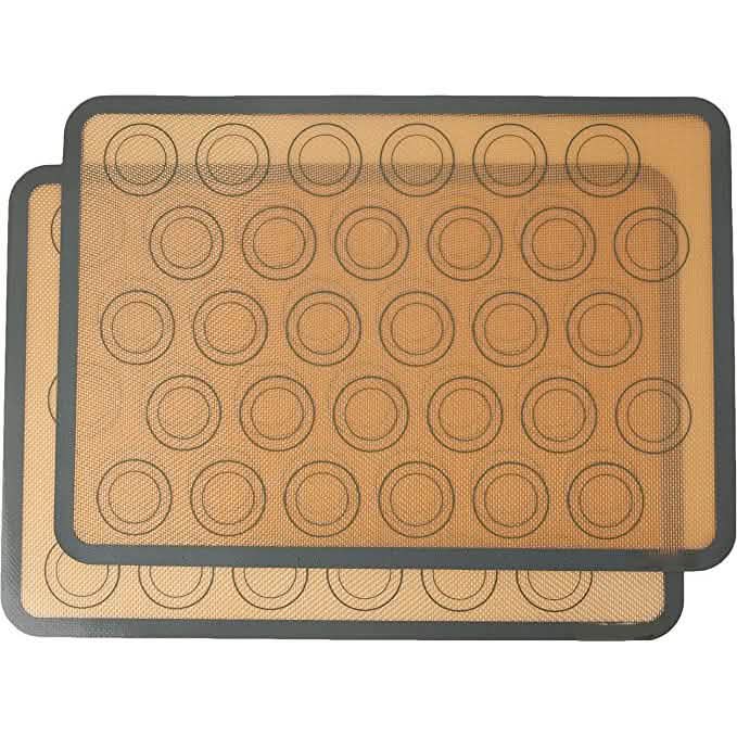 2-Pack: Silicone Nonstick Food Safe Macarons Baking Mat