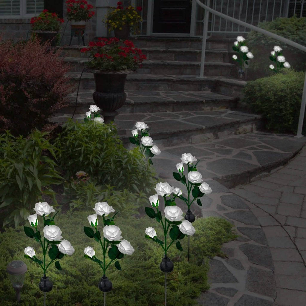 2-Pack: Solar Powered Rose Flower LED Decorative Lamp