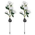 2-Pack: Solar Powered Rose Flower LED Decorative Lamp