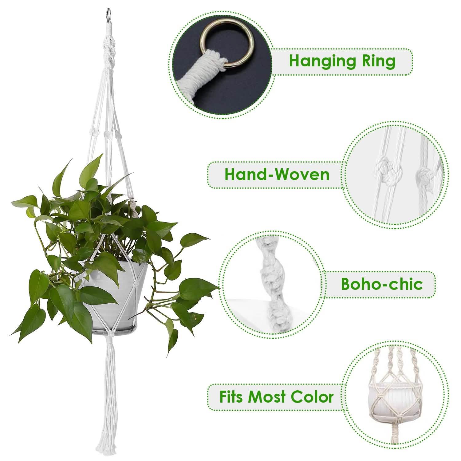 2-Piece: Plant Hanger Flowerpot Net Bag