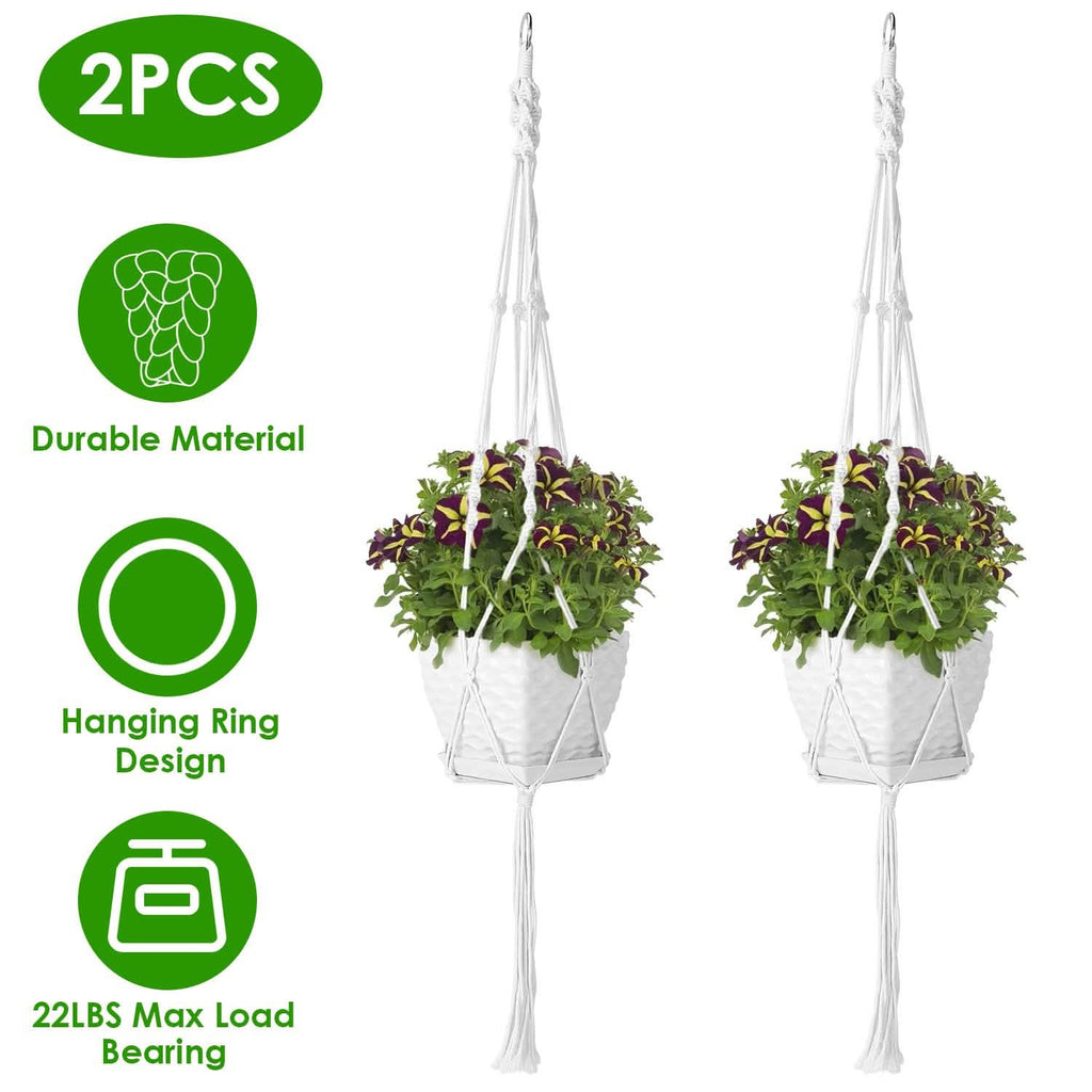 2-Piece: Plant Hanger Flowerpot Net Bag