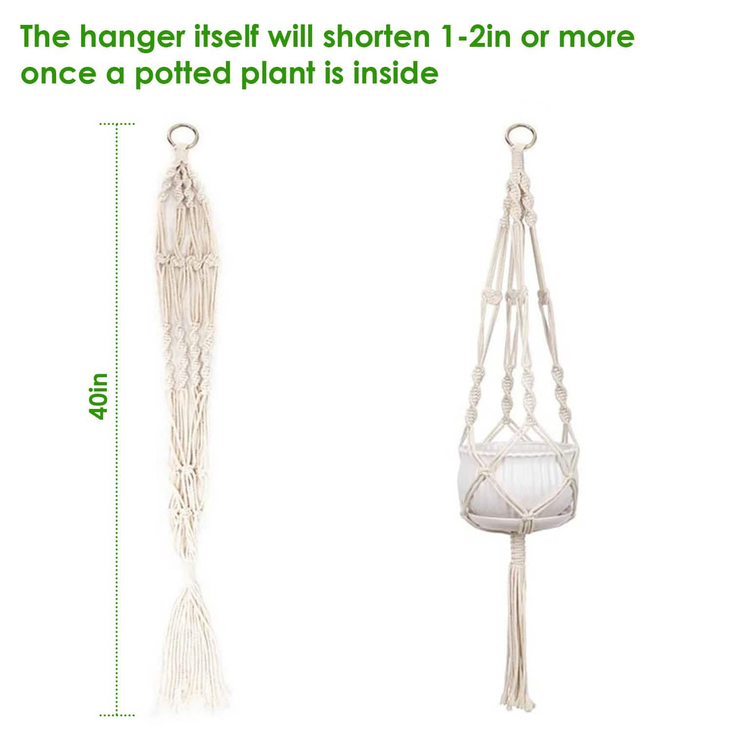 2-Piece: Plant Hanger Flowerpot Net Bag