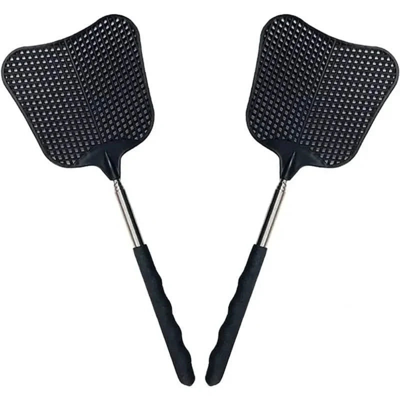 2-Pieces: Heavy Duty Telescopic Fly Swatter Set