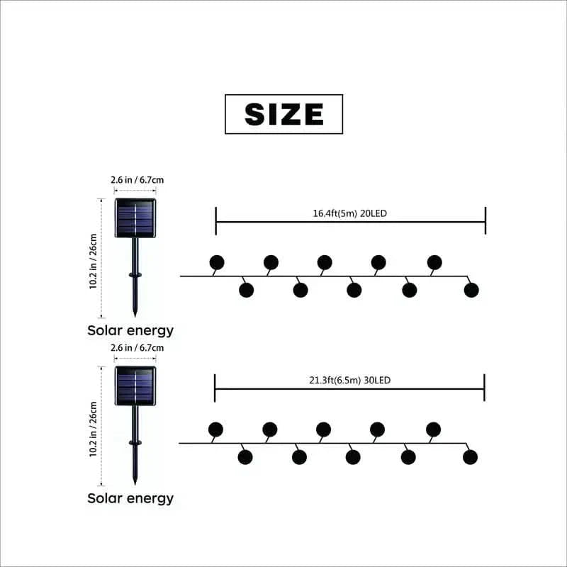 20 LED Moroccan Ball Solar String Lights