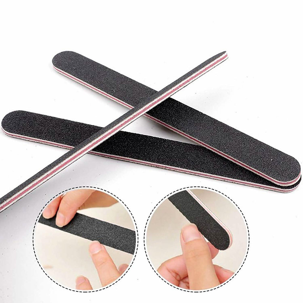20-Pack: Professional Double Sided 100/180 Grit Nail Files