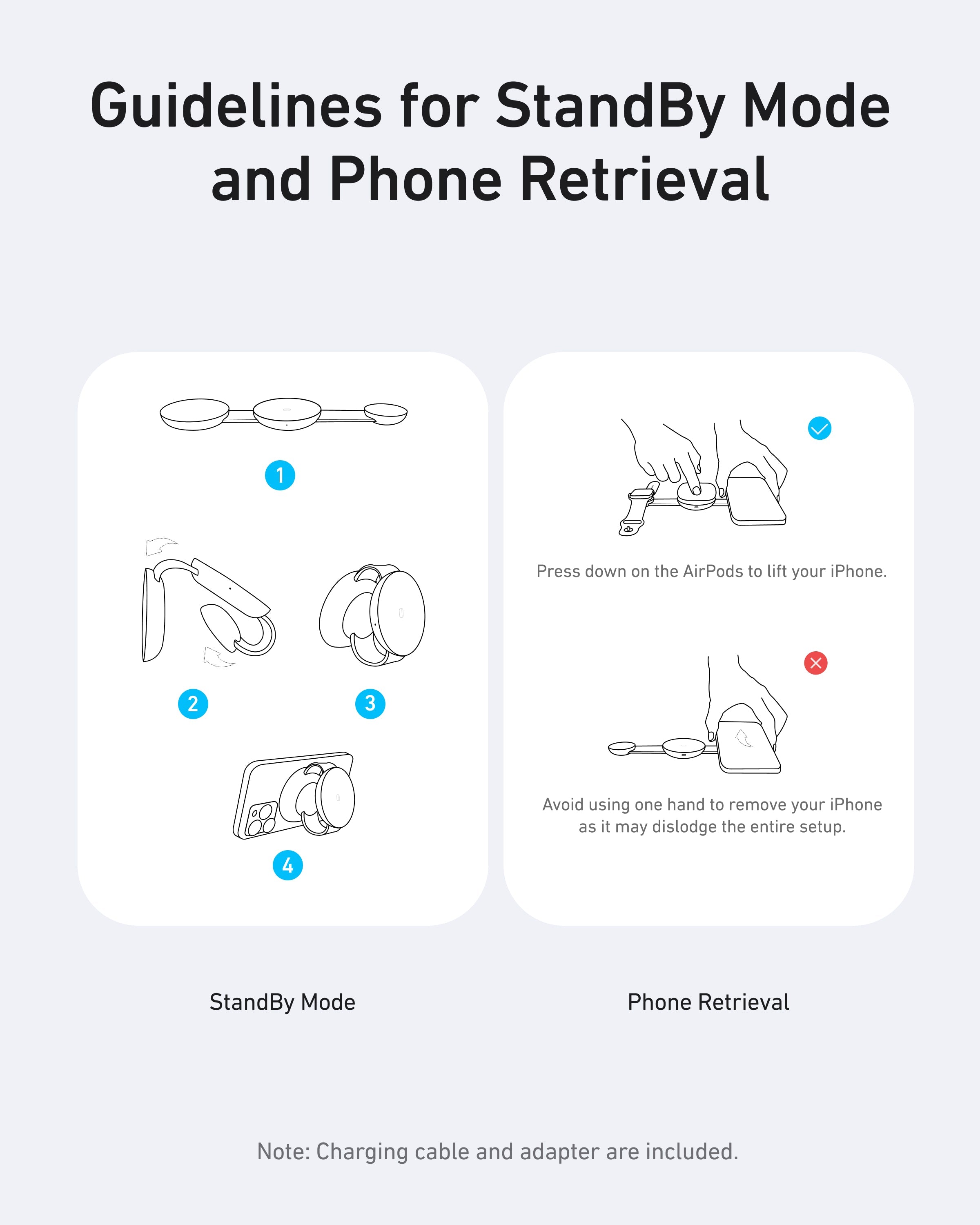 Anker MagGo Wireless Charging Station (3-in-1, Foldable Pad)