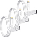 3-Pack: Overtime MFi Certified Ultra-Fast Charging 4ft Lightning Cables