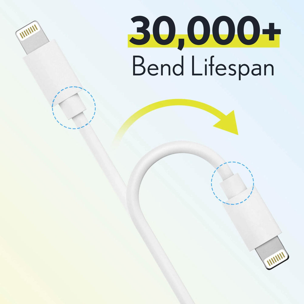 3-Pack: Overtime MFi Certified Ultra-Fast Charging 4ft Lightning Cables