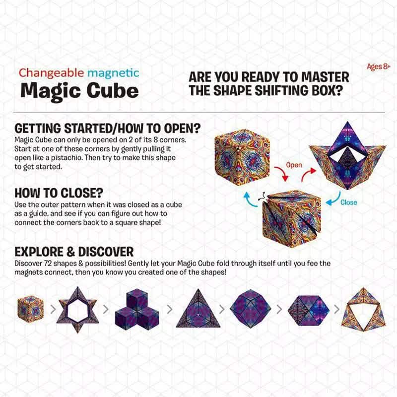 3D Changeable Magnetic Magic Puzzle Cube
