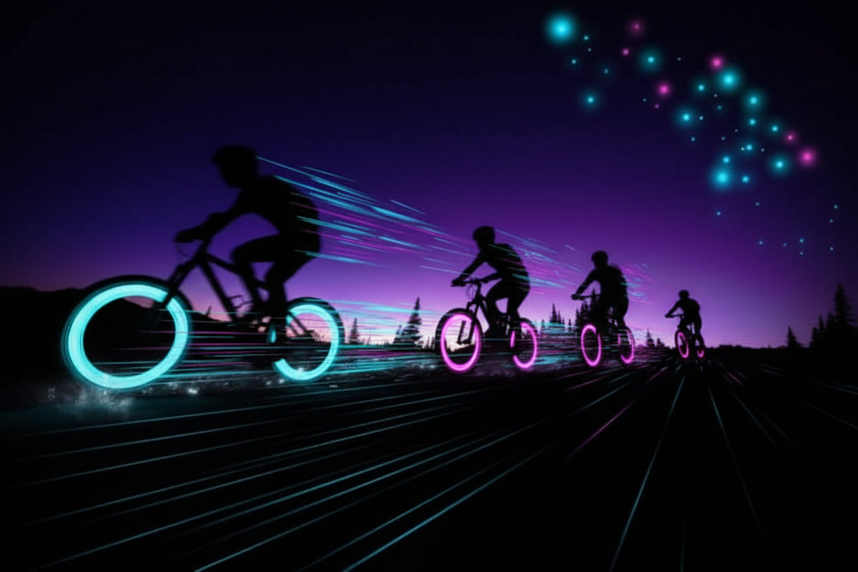 4-Pack: Motion Activated LED Tire Valve Stem Lights