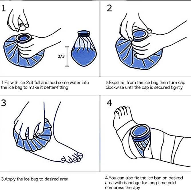 4-Pack: Reusable Ice Pack Hot Water Bag