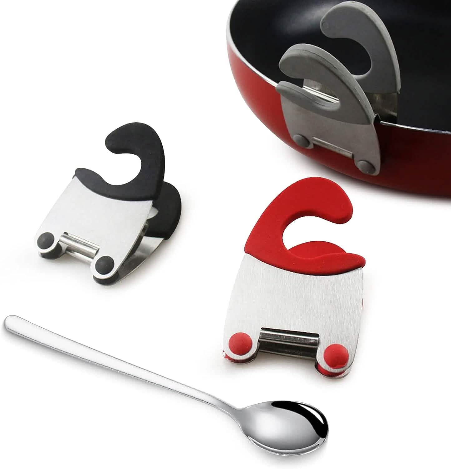 4-Pieces: Stainless Steel Pot Spoon Holder