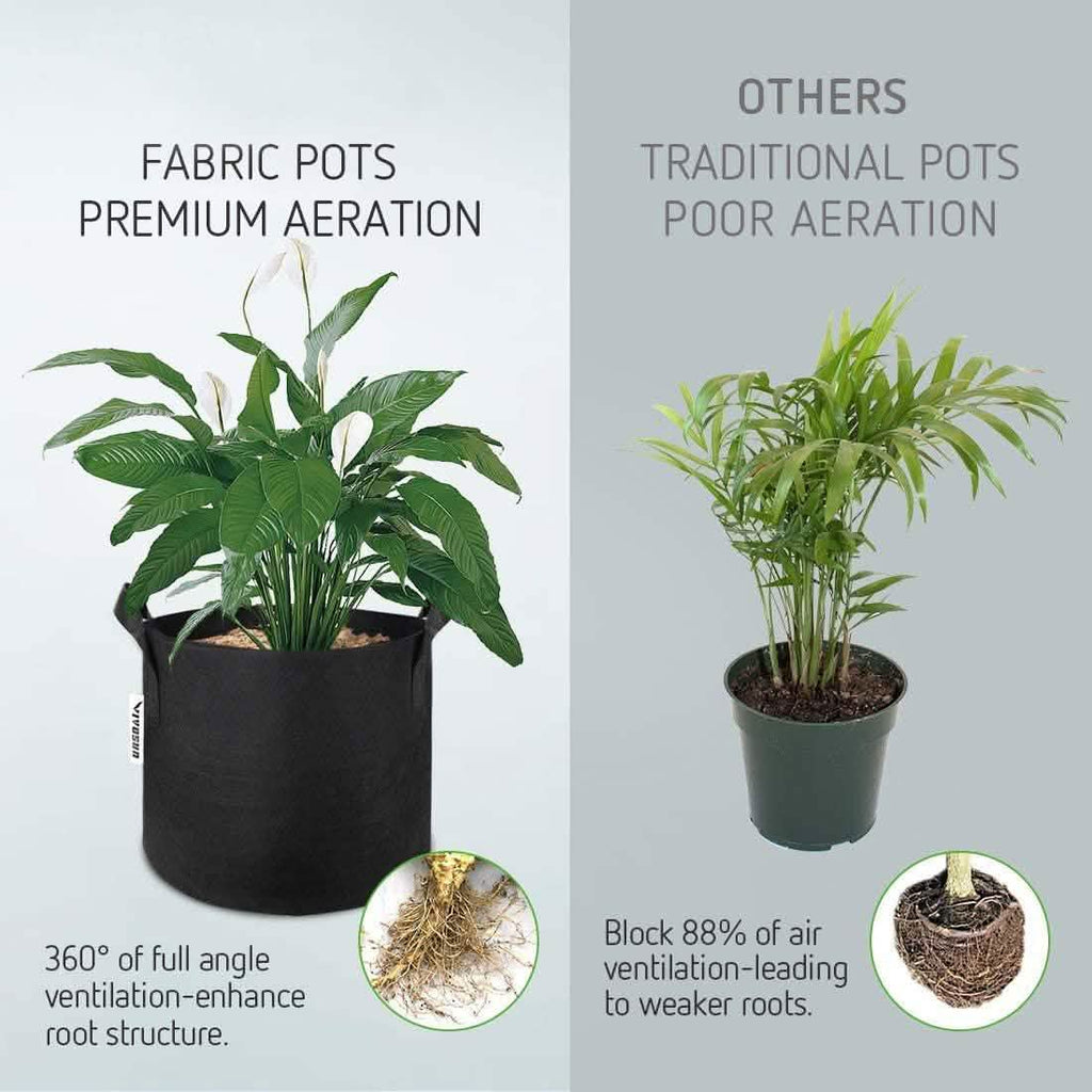 5-Pack: Plant Grow Bags