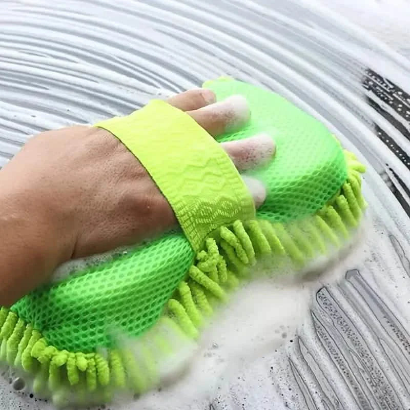 5-Pieces: Car Wash Mitt Chenille Microfiber Wash Sponge Scratch Free