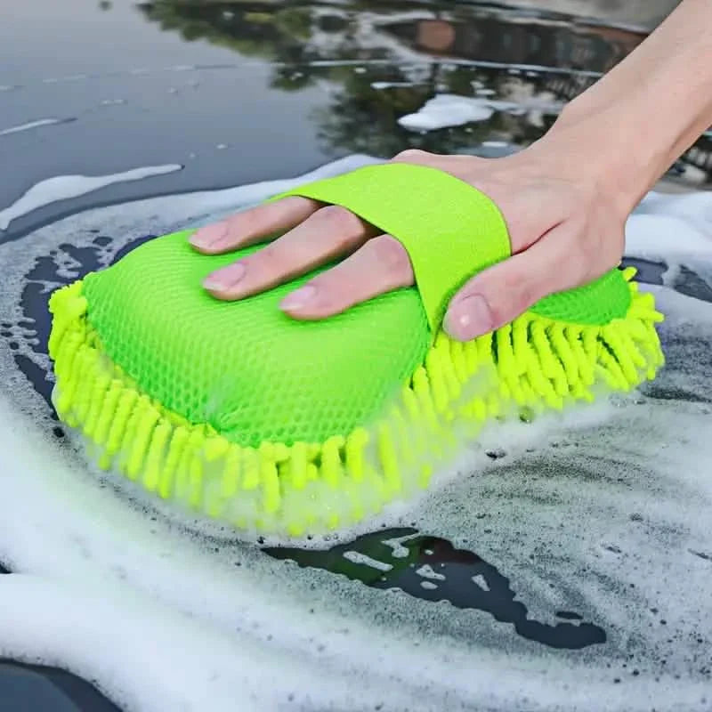 5-Pieces: Car Wash Mitt Chenille Microfiber Wash Sponge Scratch Free