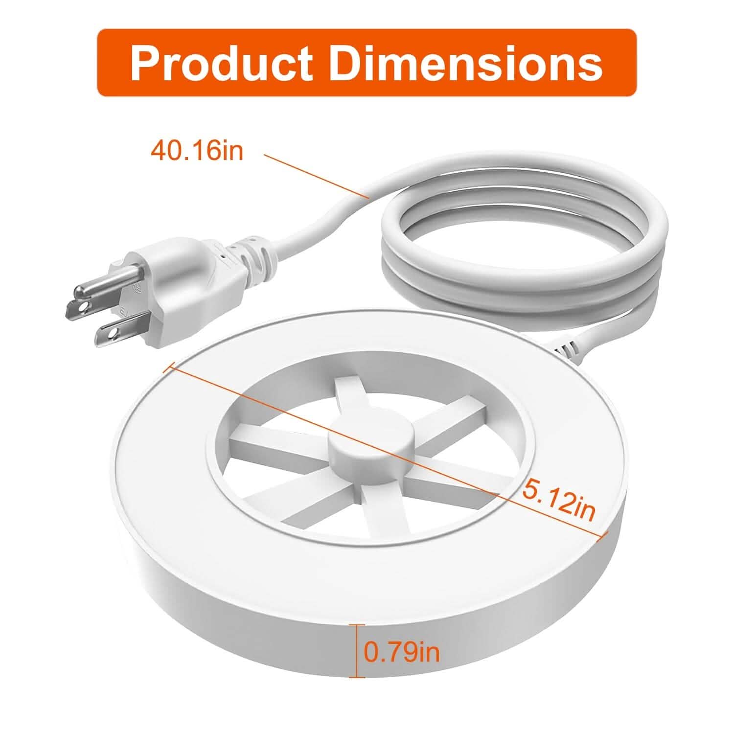 70W Bird Bath Deicer Aluminum Alloy Water Heater with Thermostat Auto Shutdown
