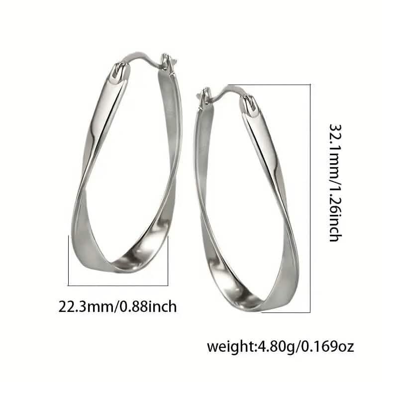 925 Silver Hypoallergenic Elegant Retro Style Earrings