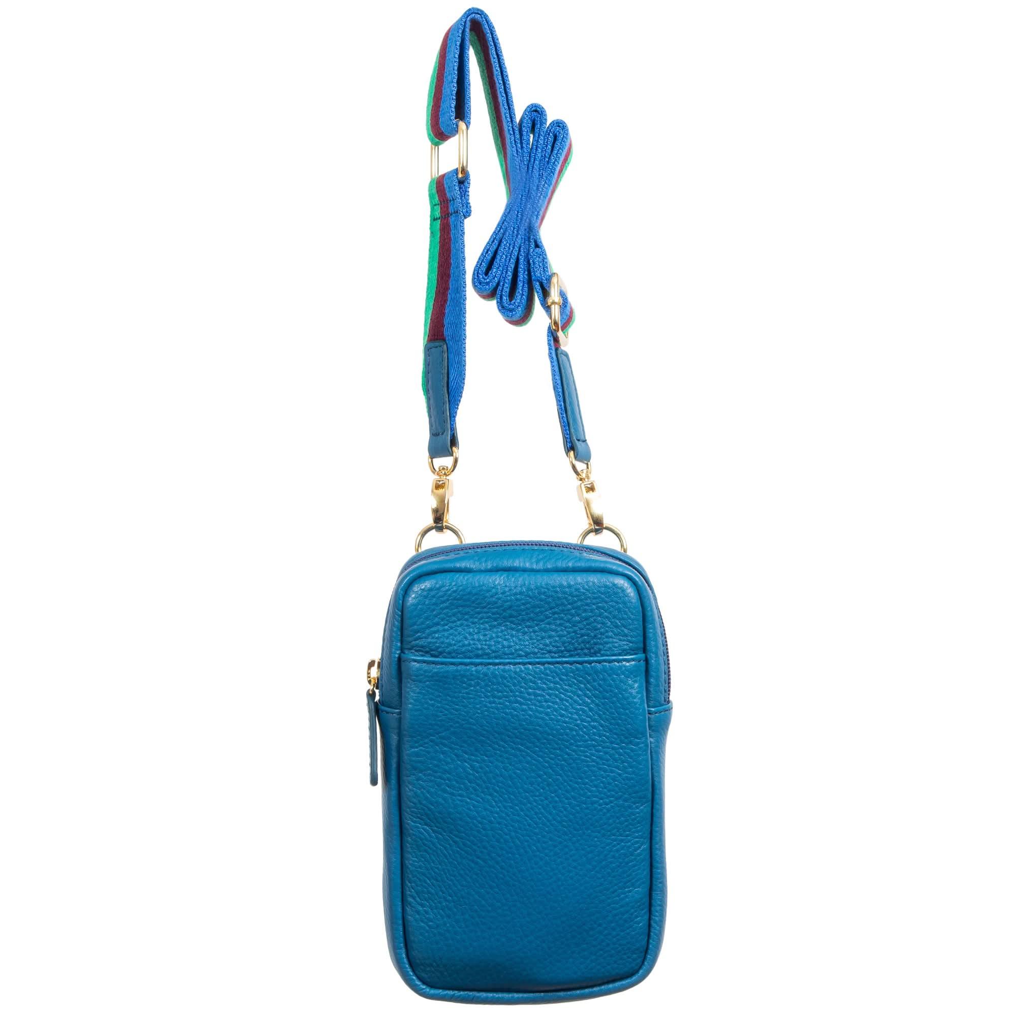 Full-Grain Leather Phone Crossbody Bag – Sophia Phone Wallet Pouch