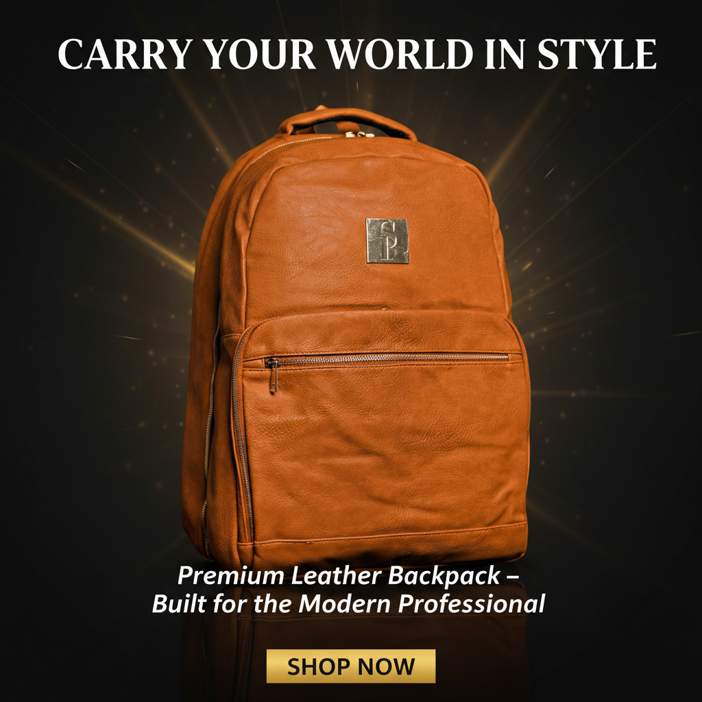 Brown Leather Commuter Bag