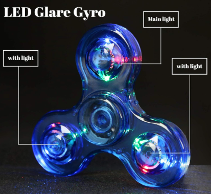 3-Pack: LED Fidget Spinner – Light Up Spin and Glow in the Dark Sensory Toy