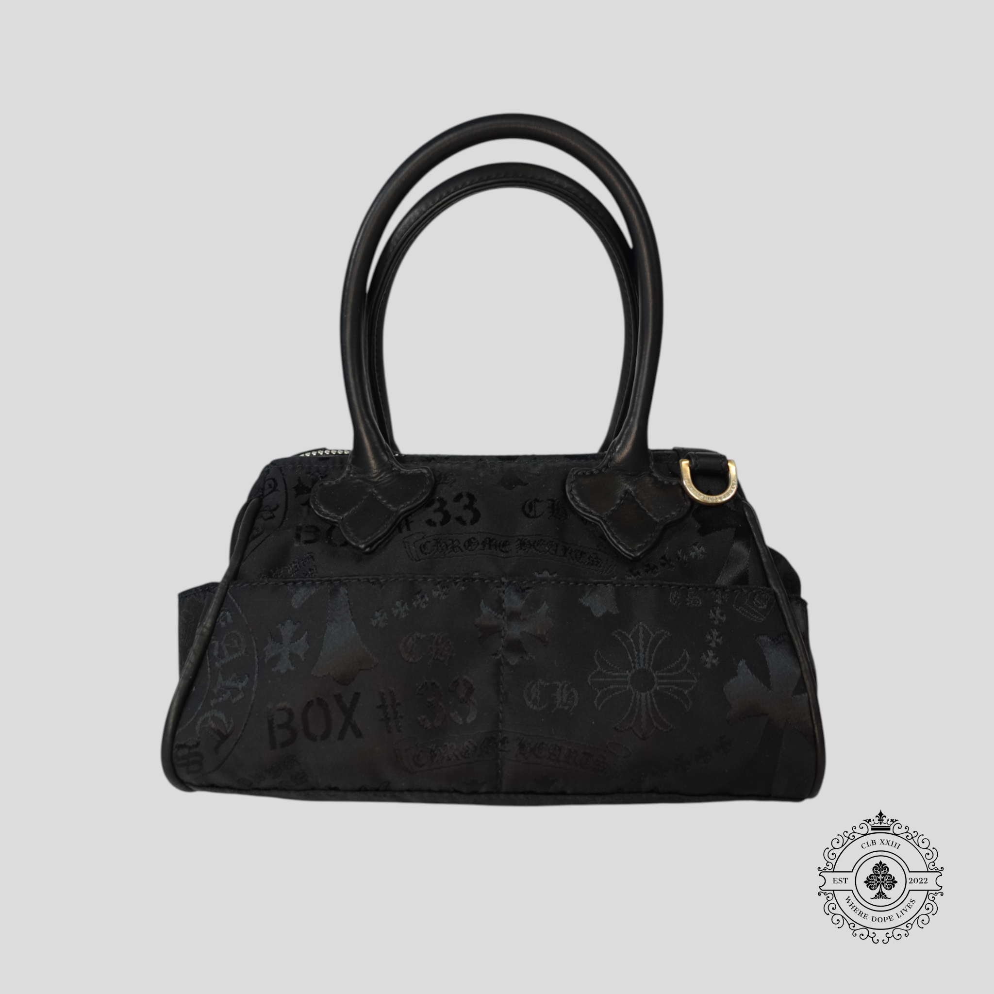 Chrome Hearts Multi Motif Nylon Mini Handbag in Black