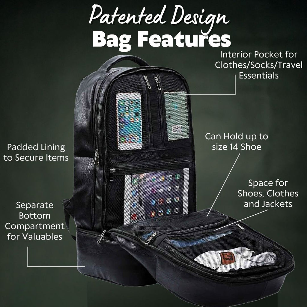 Baby Blue Leather Patented Carry-On Backpack (Only 300 Made)