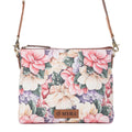 Myra Wildflower Trail Cotton & Leather Crossbody Bag in Vintage Rose