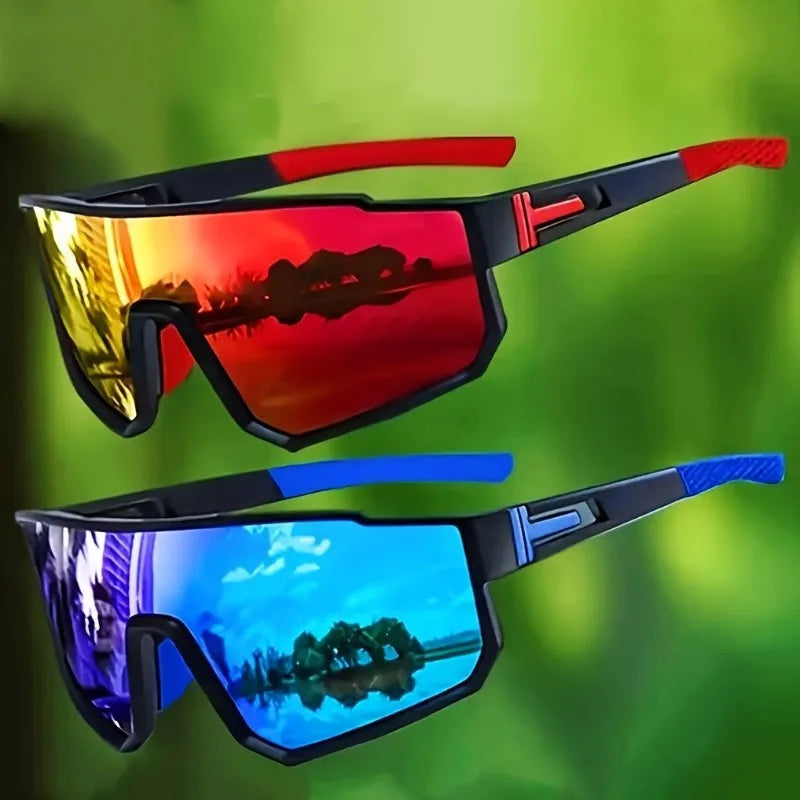 2pcs Unisex Fashion Glasses Durable and Lightweight Stylish Design with Colorful Accents