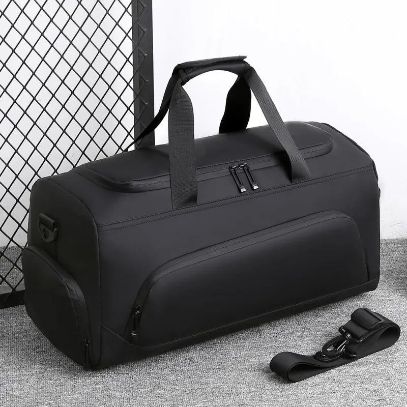 Large Capacity Gym & Travel Duffel Bag ｜ Multi-Compartment Shoe Storage ｜ Premium PU
