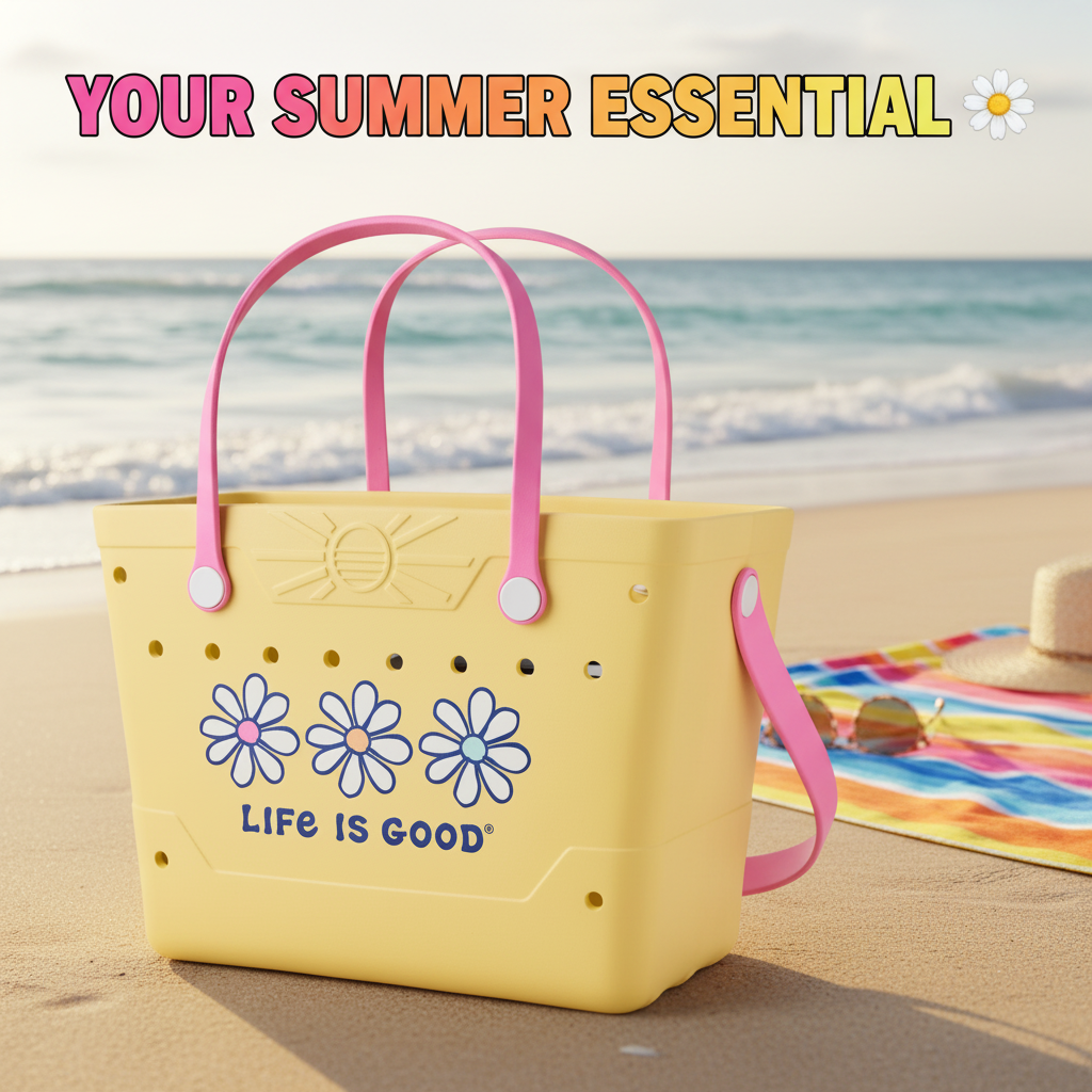 Life is Good Beachcomber Bag Sandy Yellow