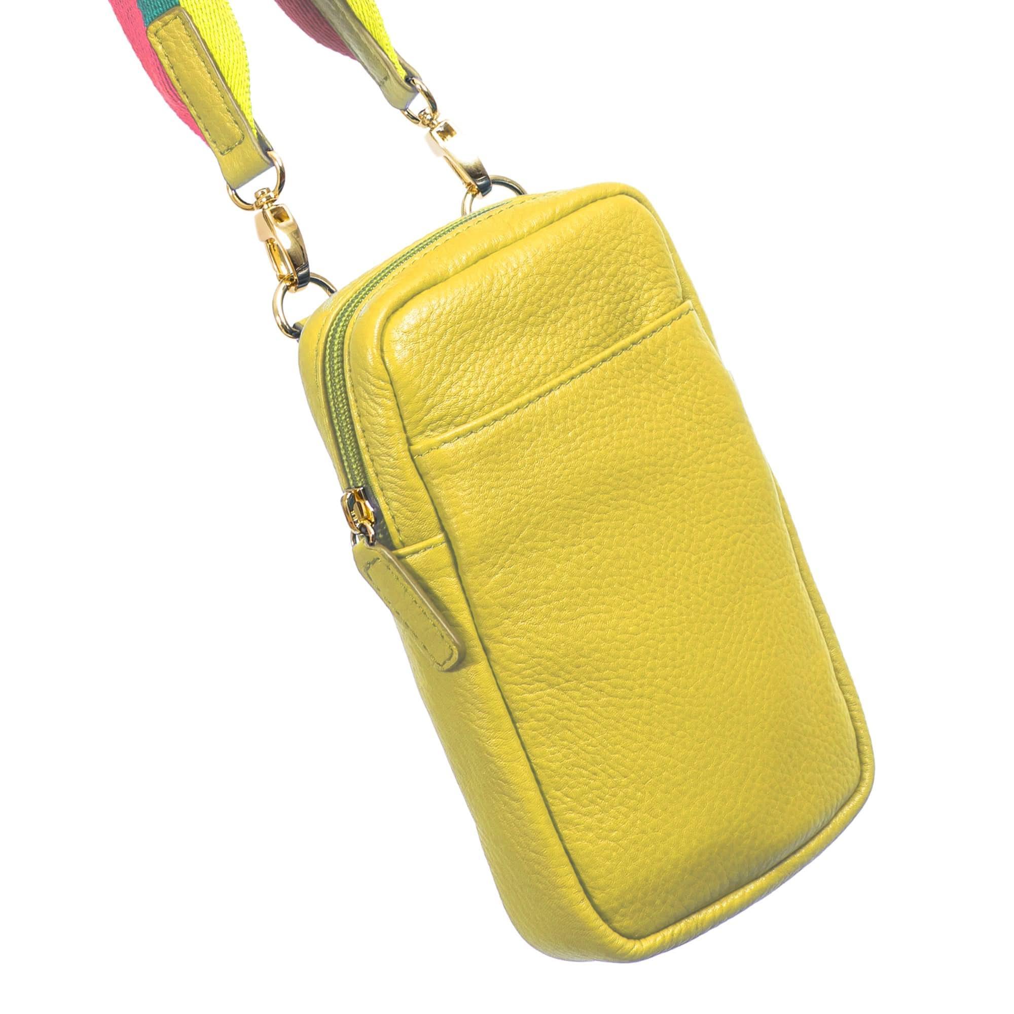 Full-Grain Leather Phone Crossbody Bag – Sophia Phone Wallet Pouch