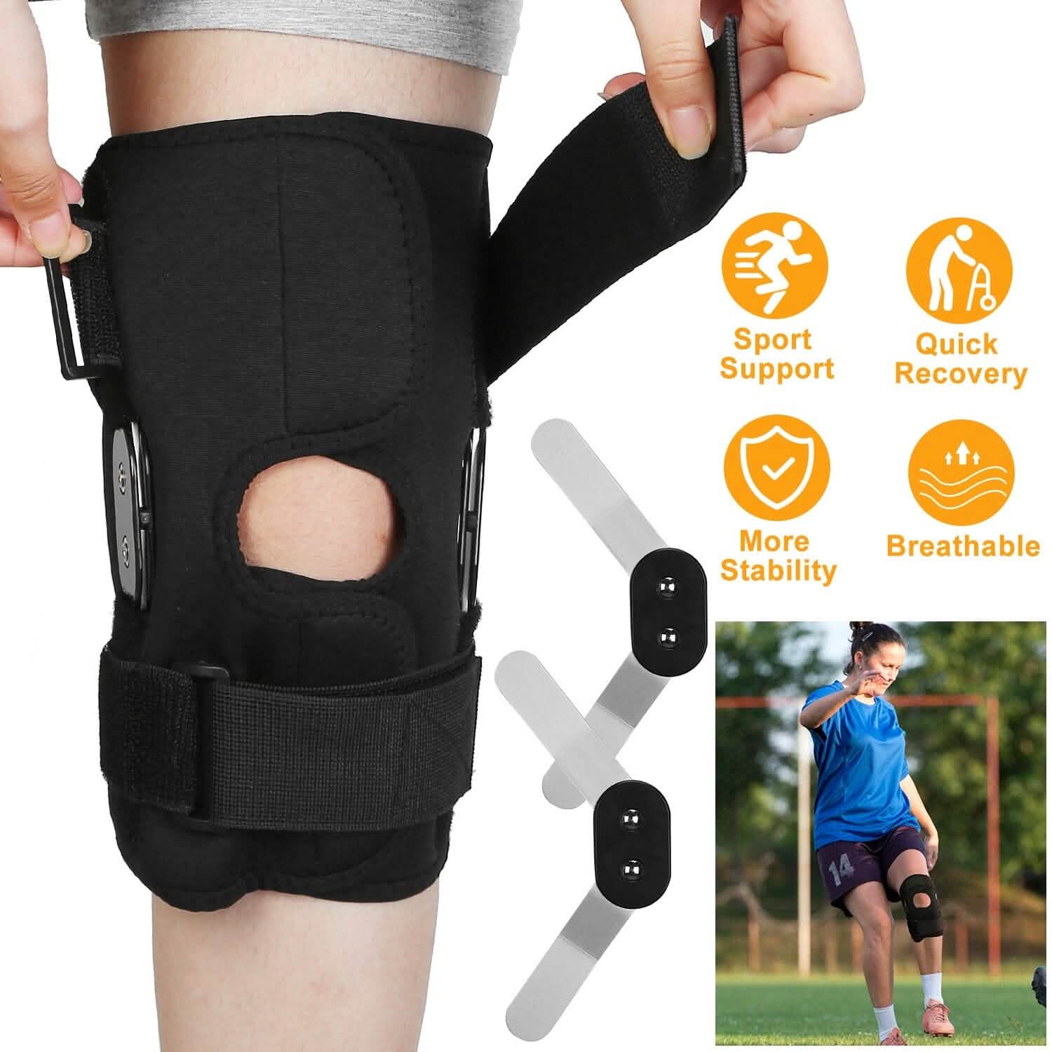 Adjustable Open Patella Compression Knee Brace