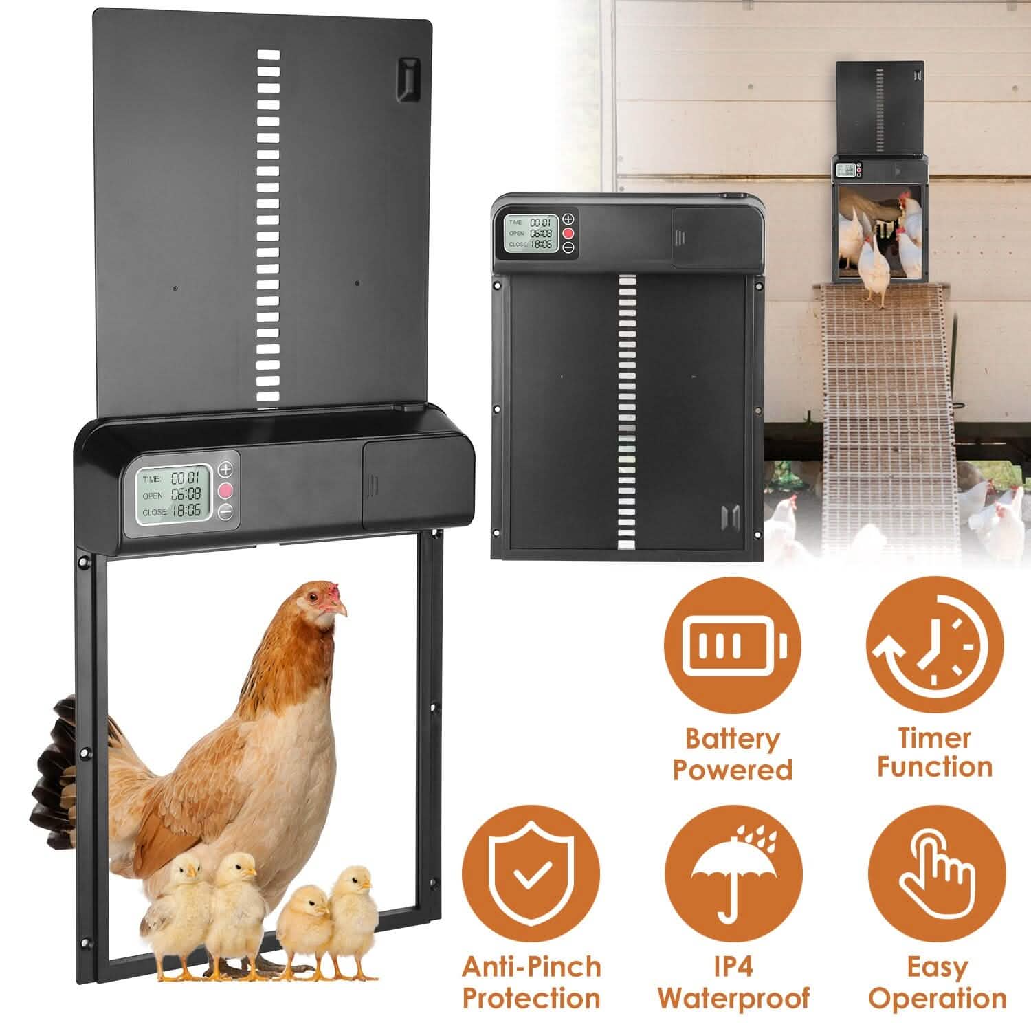 Automatic Chicken Coop Door with Timer Setting