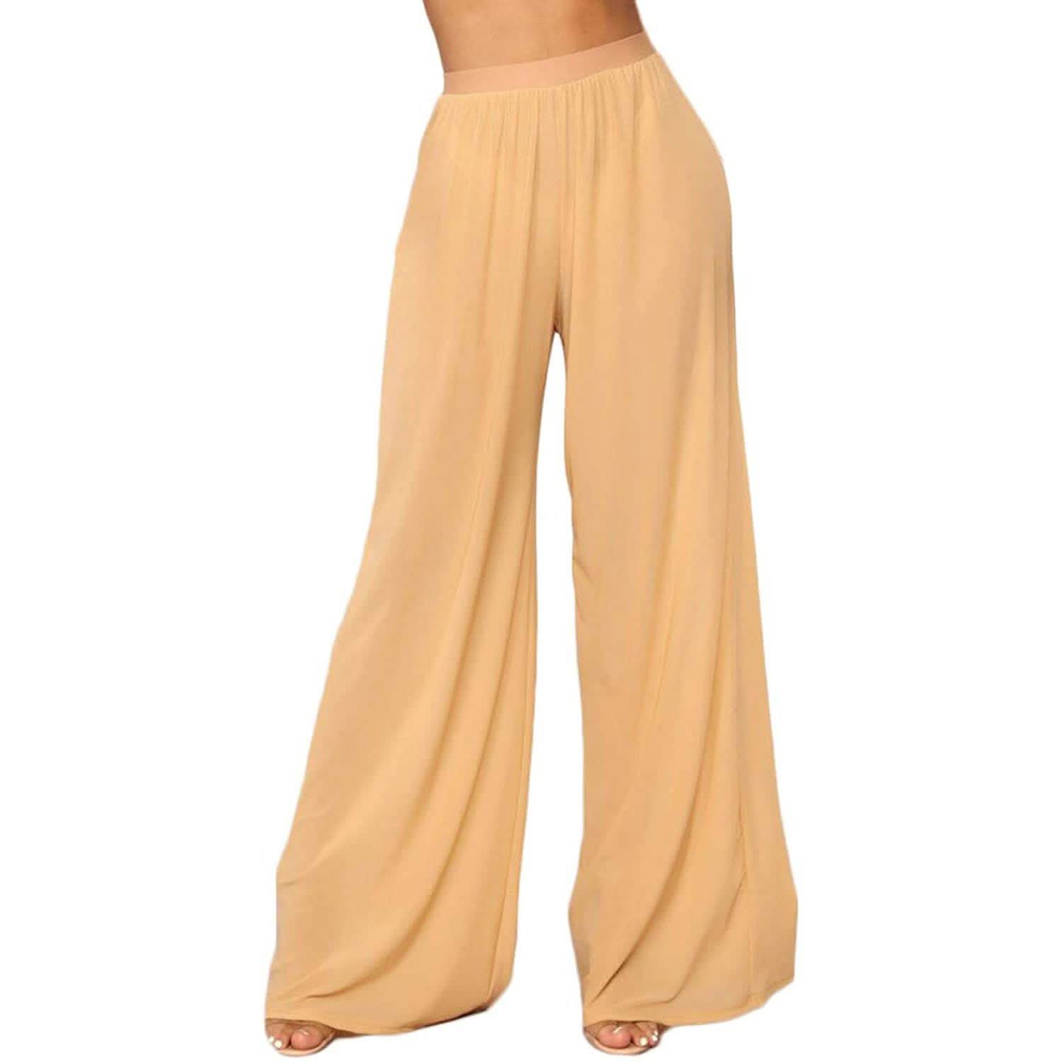 Awoscut Women See Through Sheer Mesh Pants
