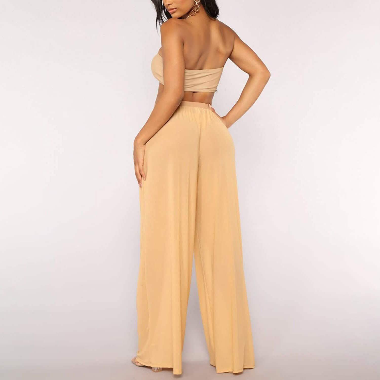 Awoscut Women See Through Sheer Mesh Pants