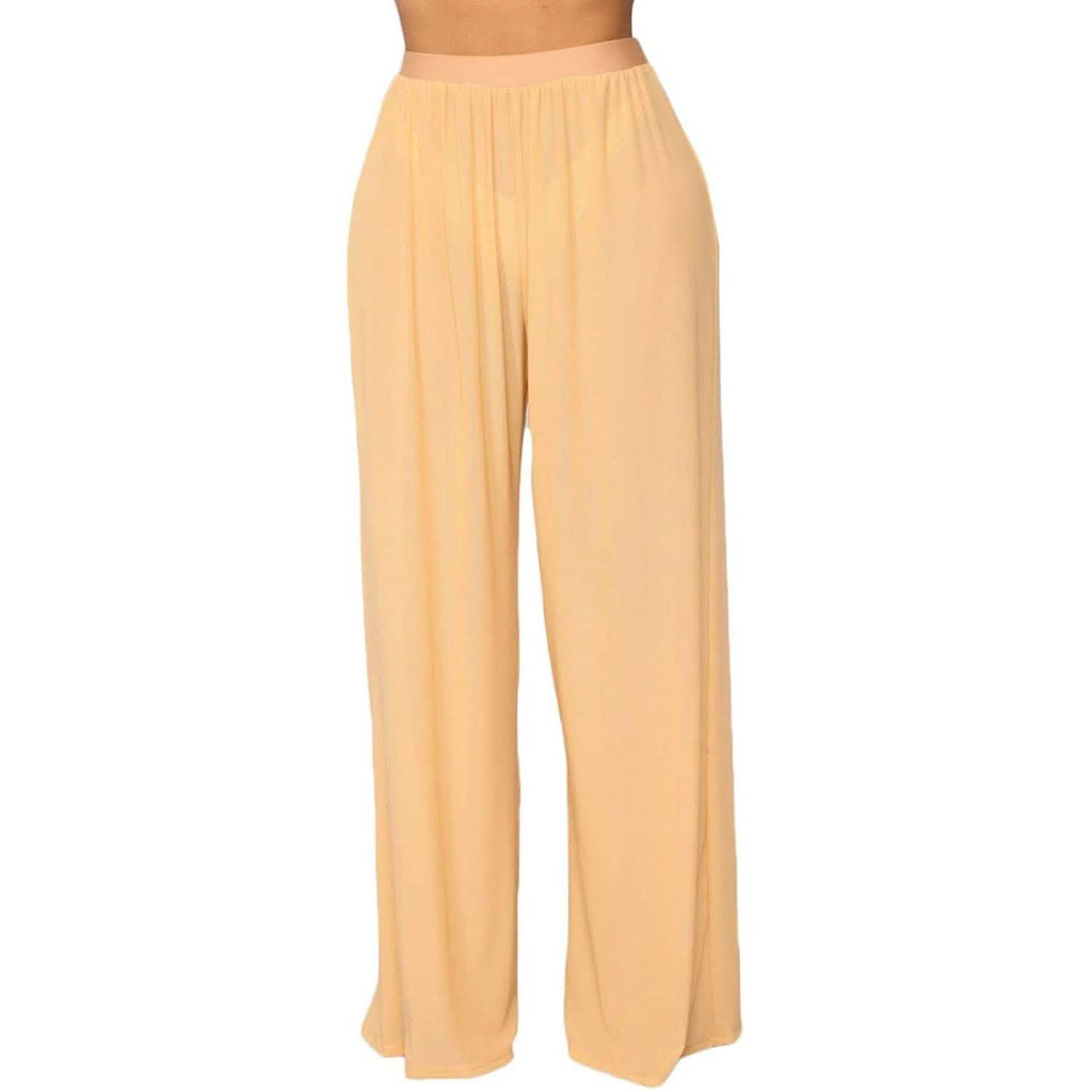 Awoscut Women See Through Sheer Mesh Pants