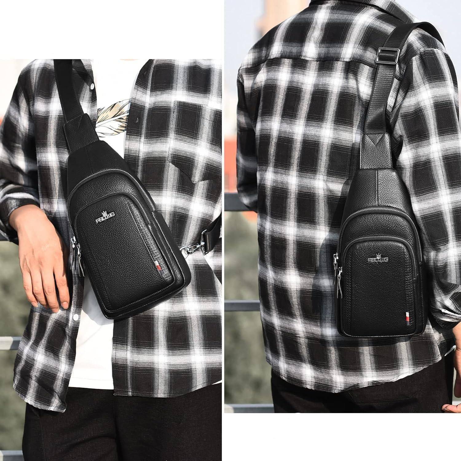 Men’s Leather Sling Bag – Modern Everyday Carry