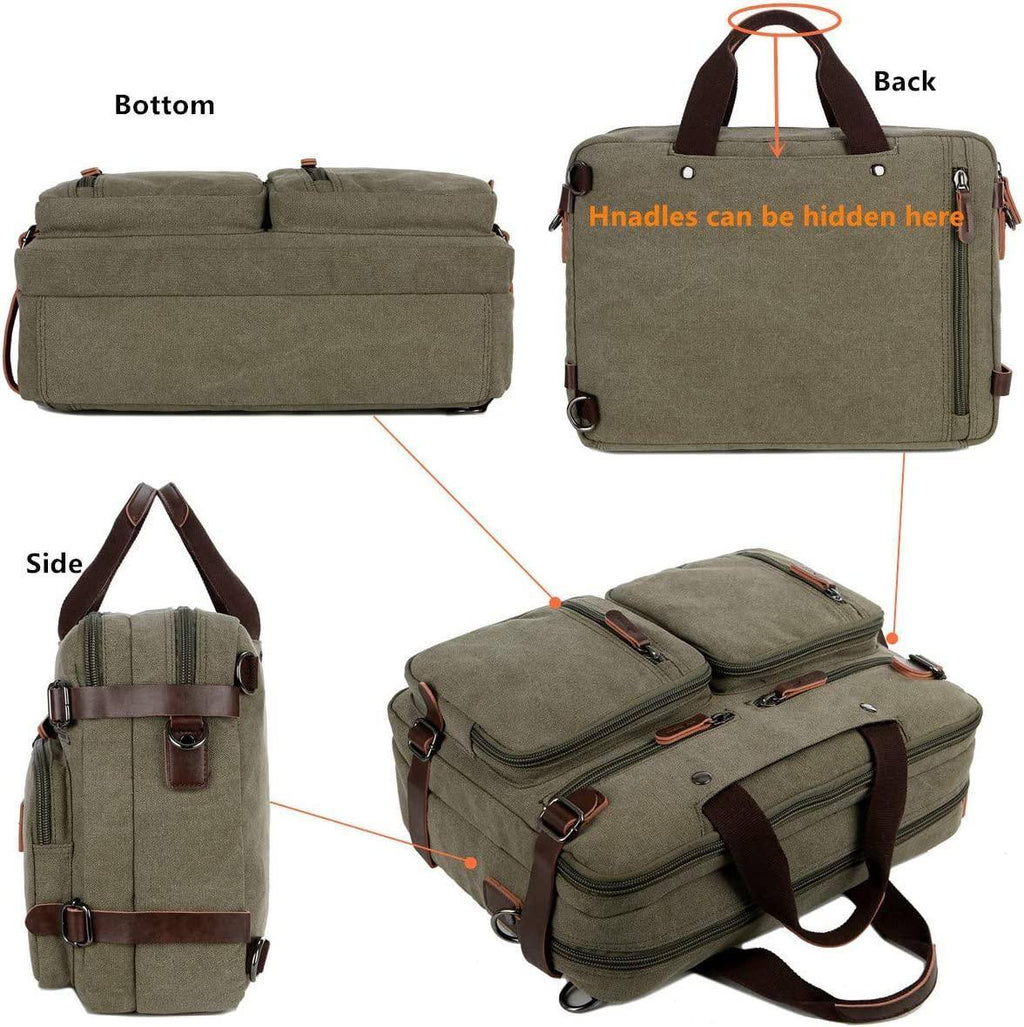 Men’s Messenger Bag – Convertible Work 17 Laptop Ready