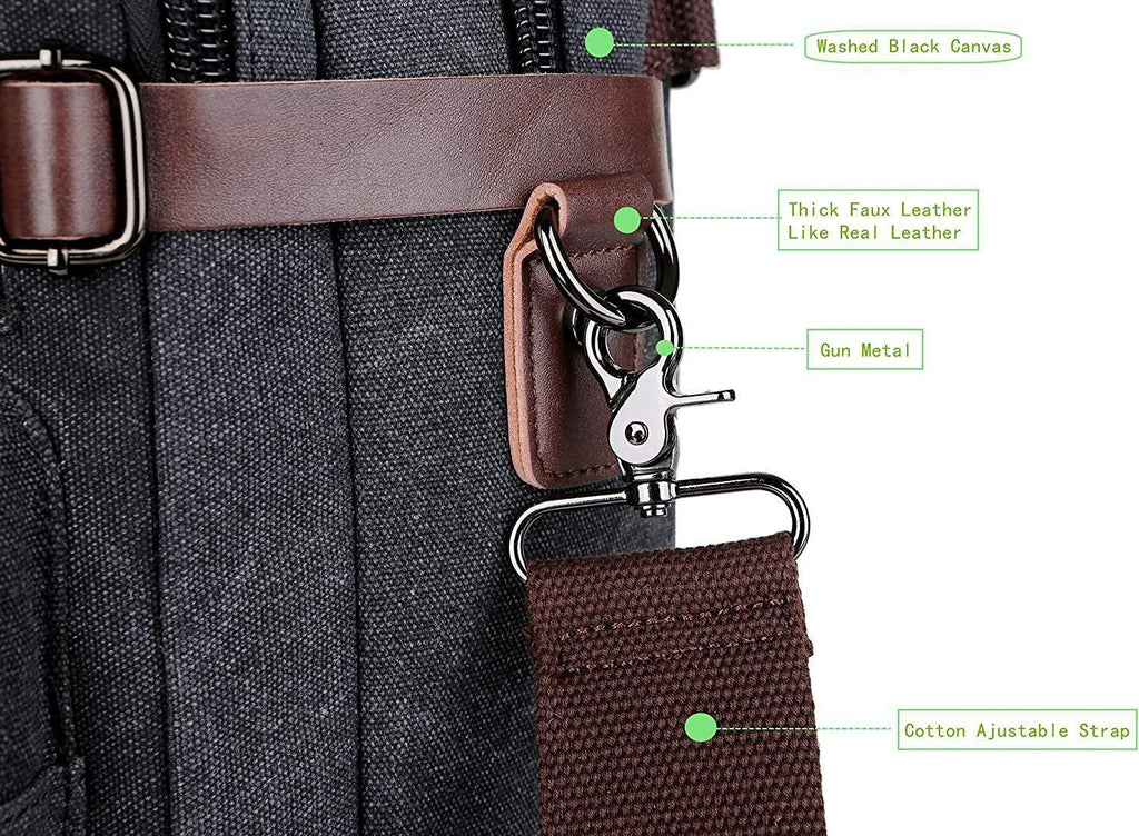 Men’s Messenger Bag – Convertible Work 17 Laptop Ready