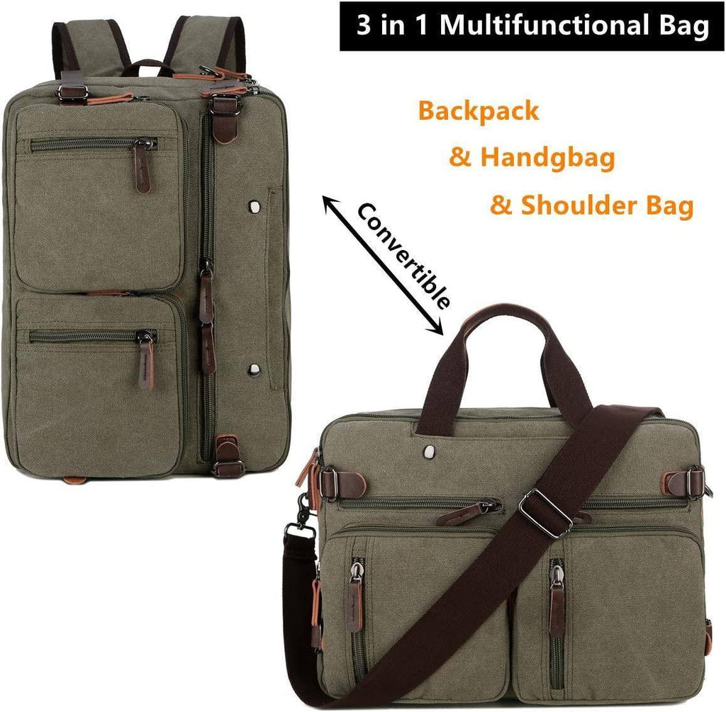 Men’s Messenger Bag – Convertible Work 17 Laptop Ready