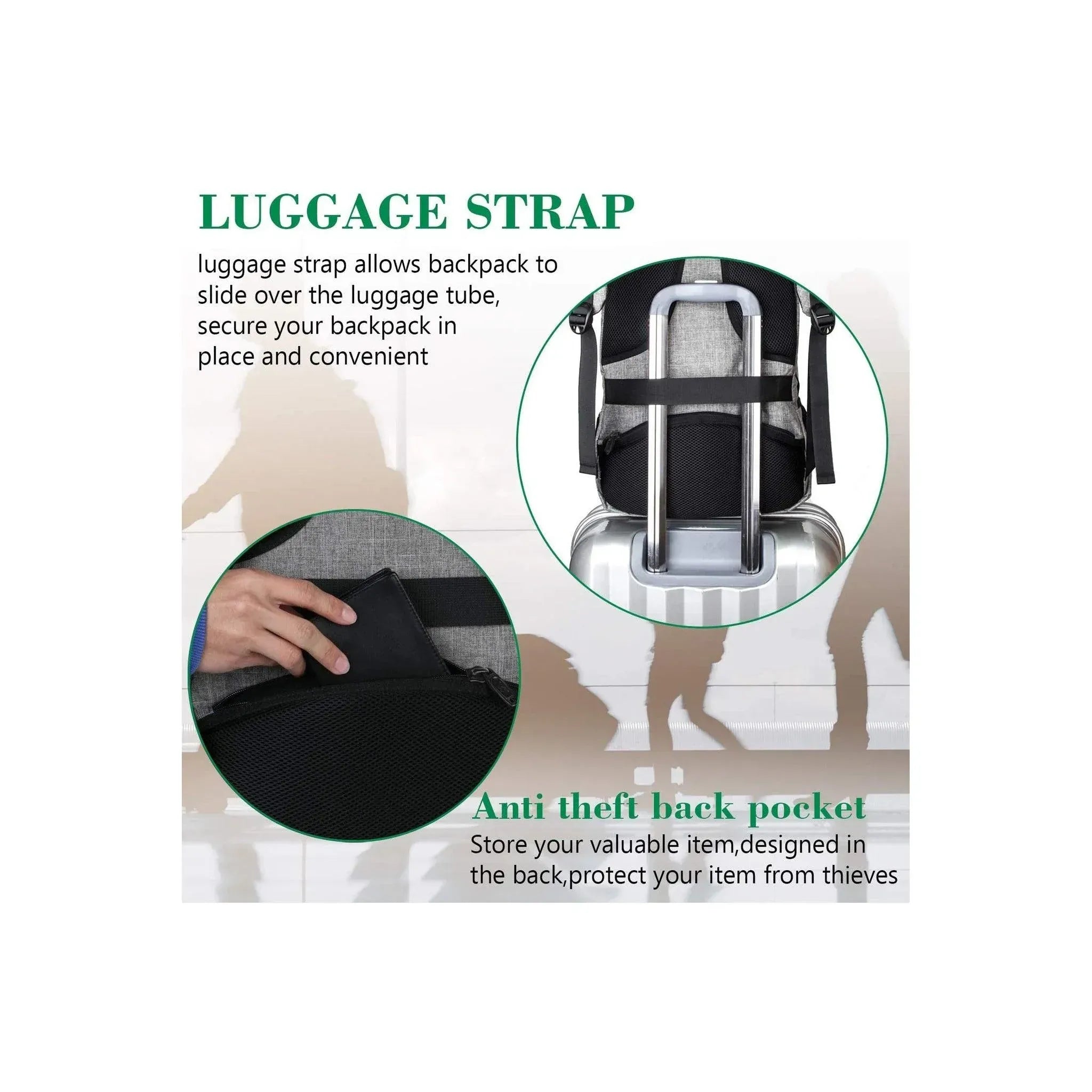 Men’s Backpack – Secure Anti-Theft Laptop Ready